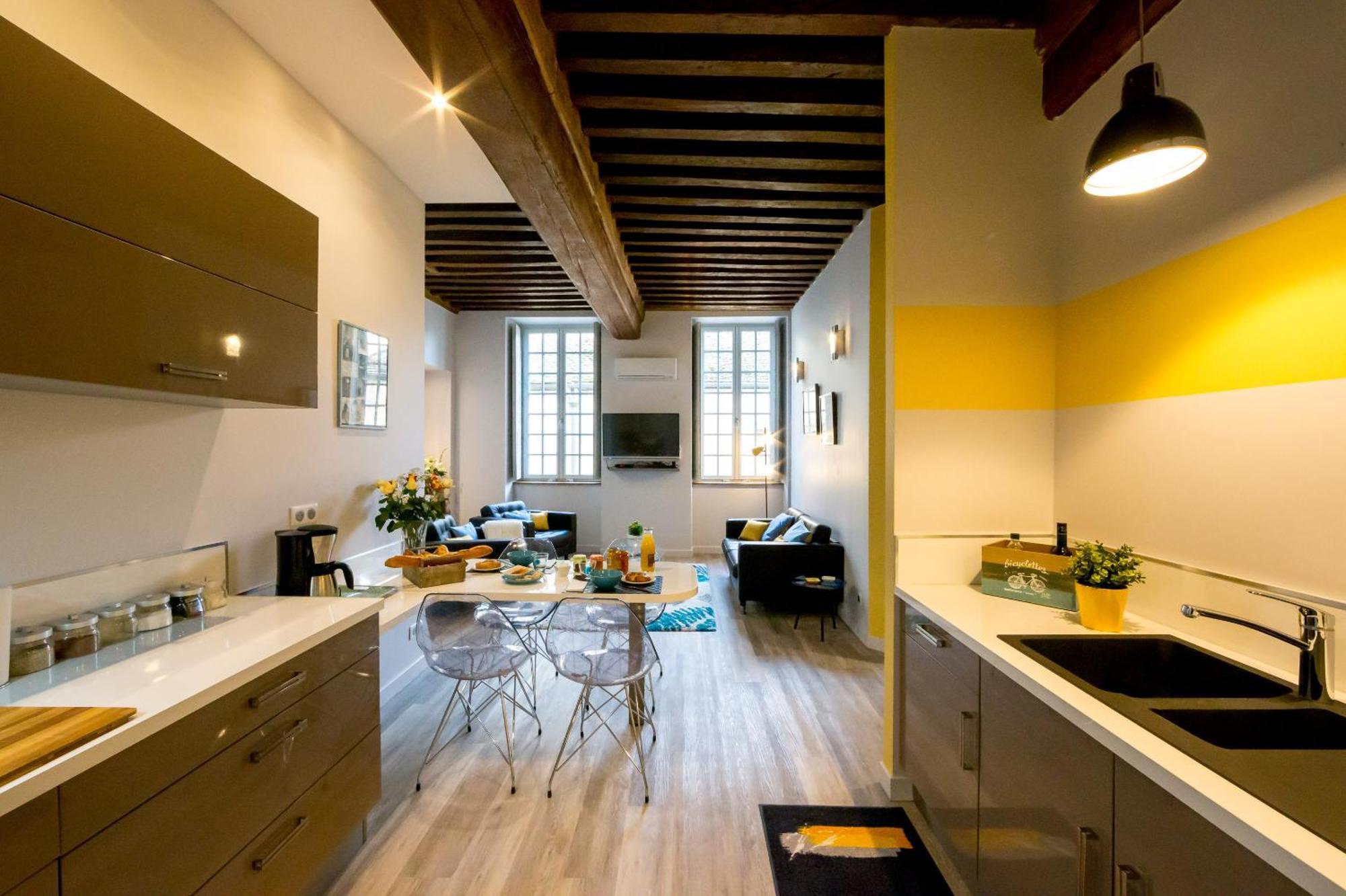 Residence Beaune Sweet Home, 4 Appartements D'Exception Avec Parking Inclus Habitación foto